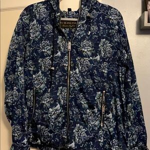 New with tags Burberry ink Blue floral jacket